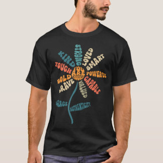 Camiseta Palavras Positivas Empoderamento Gentil Forte Cora