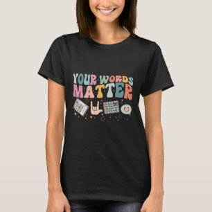 Camiseta Palavras Problema Linguagem Patologista de Língua