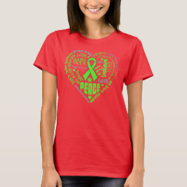 Camiseta Palavras sobre linfoma não-Hodgkins