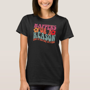 Camiseta Palavras Sobre Verso Positivo Tudo Acontece Para A