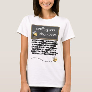 Camiseta Palavras soletradas erradamente Champeon do