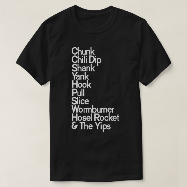 Camiseta Palavras Sujas De Golfs (Frente do Design)
