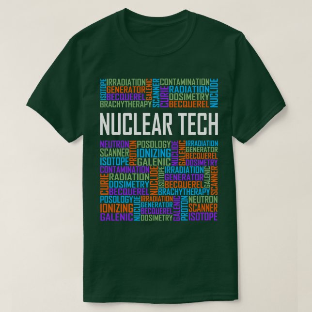 Camiseta Palavras técnicas nucleares (Frente do Design)