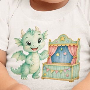 Camiseta Palco de Fantoche de Dragão Mágico Personalizado