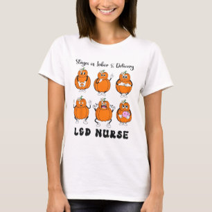 Camiseta Palco De Mão De Obra E Enfermeira De Entrega No Di