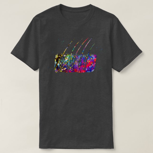 Camiseta Palcos de crescimento do cabelo 3 (Frente do Design)