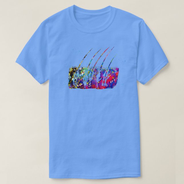 Camiseta Palcos de crescimento do cabelo 3 (Frente do Design)