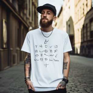 Camiseta Paleo Hebraico - Típica de Alfabeto