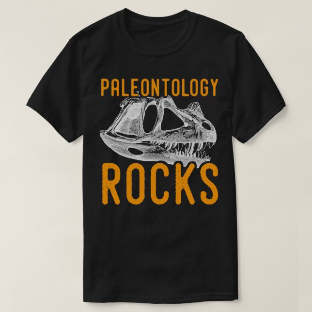 Camiseta Paleontologia em rochas paleontológicas (Frente do Design)