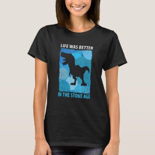 Camiseta Paleontólogo Dinossauro Idade da Pedra