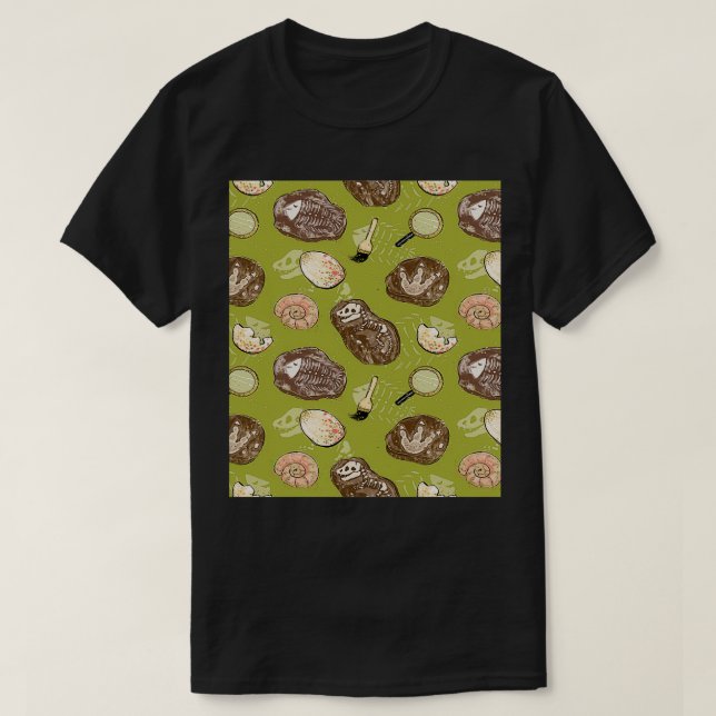 Camiseta Paleontólogo Dinossauro Padrão (Frente do Design)