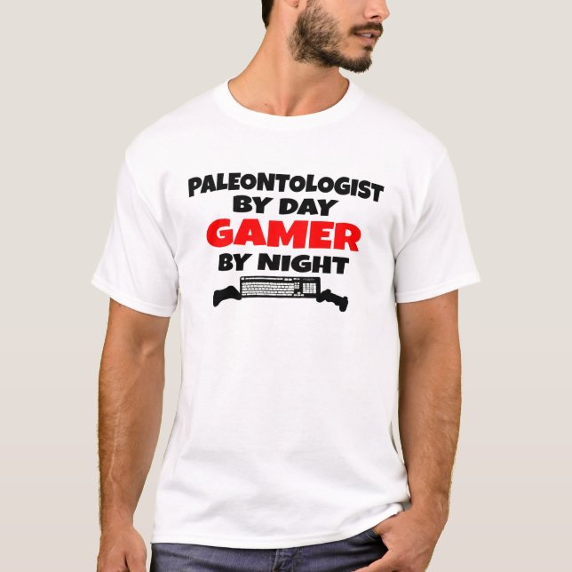 Camiseta Paleontólogo Gamer (Frente)