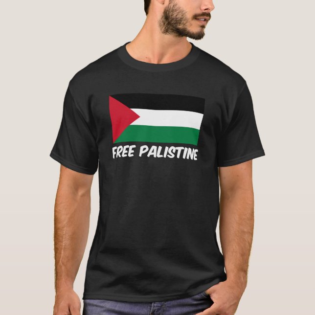 Camiseta Palestina ت sem pavilhão palestiniano ي ش ي ر ت ل  (Frente)