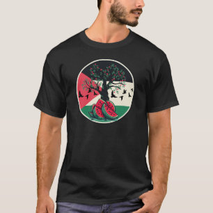 Camiseta palestina cultura palestina melancia oliveira