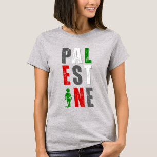 Camiseta PALESTINA Distressed Bold – Cores da Band