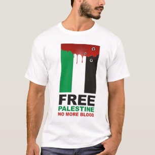 Camiseta Palestina livre não mais sangue
