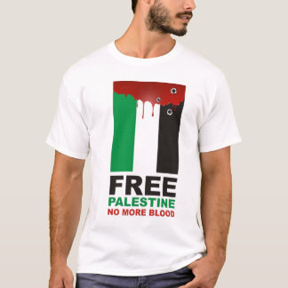 Camiseta Palestina livre não mais sangue
