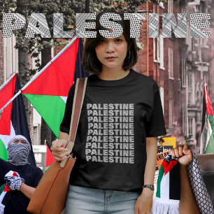 Camiseta Palestina Livre no Design do Xale Palestino  Gaza