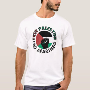Camiseta Palestina Livre Termina Apartheid Bandeira Palesti