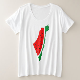 Camiseta Palestina - Mapa Watermelon - Símbolo da liberdade