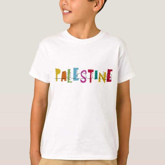 Camiseta PALESTINA Nome Árabe design (Frente)