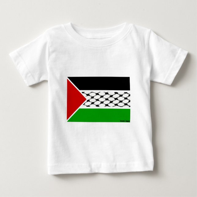 Camiseta Palestina - Sinalizador Keffiyeh (Frente)