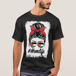 Camiseta Palestina Sinalizador Palestina Mãe Mensagem Mãe V