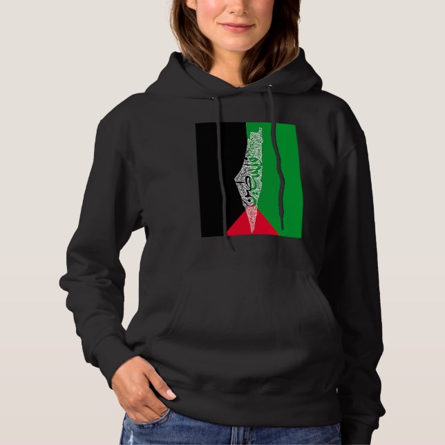 Camiseta palestine map and flag (Frente)