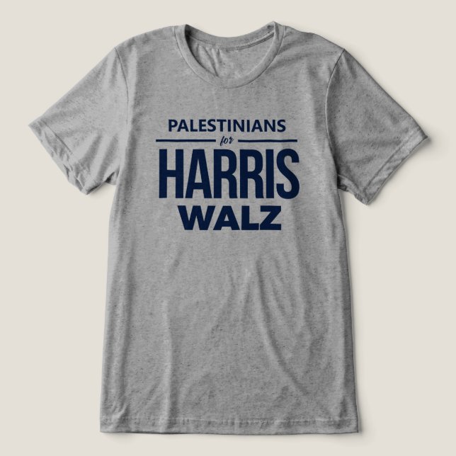 Camiseta Palestinianos para Harris Walz (Design frontal)