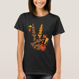Camiseta Palestra sobre o esqueleto da Turquia Sinal de paz