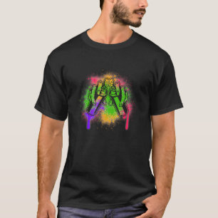 Camiseta Paleta Colorida de Pintura de grafite