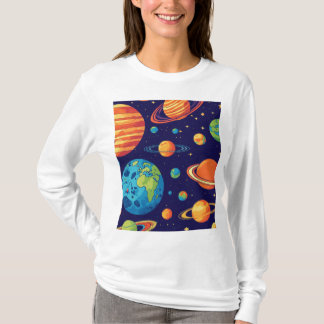 Camiseta Paleta Cósmica: Sinfonia Planetária