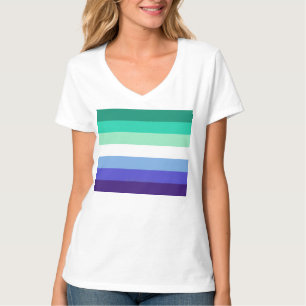 Camiseta Paleta da bandeira de homens gays trans-inclusivos