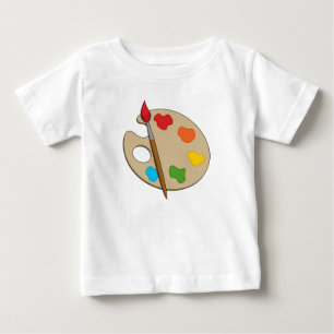 Camiseta Paleta de Artista com Pincel de Pintura