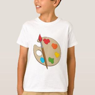 Camiseta Paleta de Artista com Pincel de Pintura