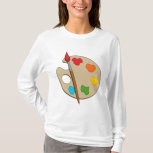 Camiseta Paleta de Artista com Pincel de Pintura