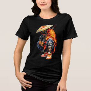 Camiseta Paleta de Ciber Samurai Laranja