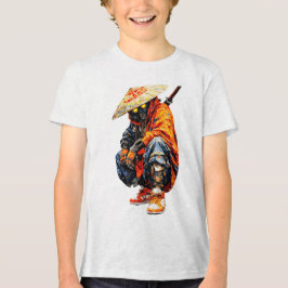 Camiseta Paleta de Ciber Samurai Laranja