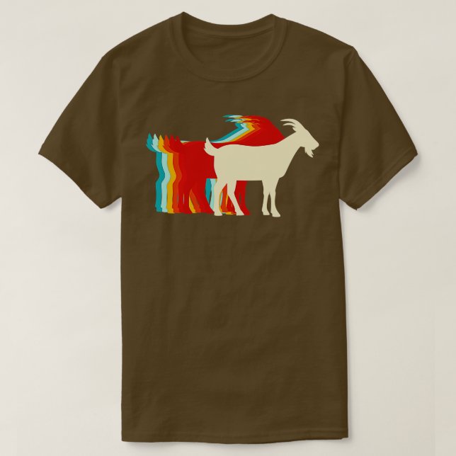 Camiseta Paleta de cores do Retro Billy Goat (Frente do Design)