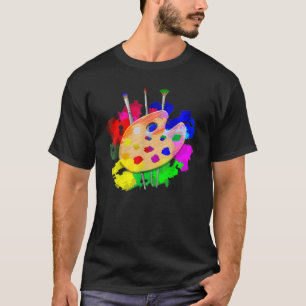 Camiseta Paleta De Pintura Artista E Pincel Artista