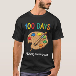 Camiseta Paleta de professor de arte do aluno de 100 dias d