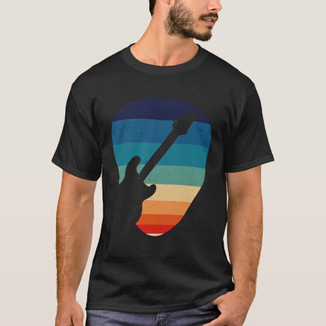 Camiseta Paleta De Violão Para A Imagem De Guitarista (Frente)