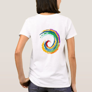 Camiseta "Paleta Vibrante: Design multicor redonda"