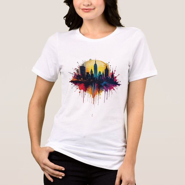 Camiseta palha da abstrato (Frente)