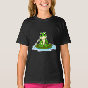 Camiseta Palha de Bebendo de água sapo