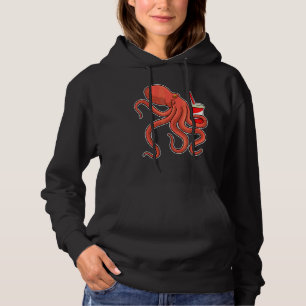 Camiseta Palha de Bebendo Octopus