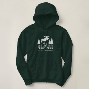 Camiseta Palha de Cabina Rústica Moose Árvore Silhouette