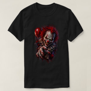 Camiseta Palhaço Assassino Sinistro com Sorriso Sangrento