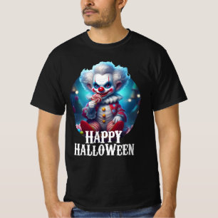 Camiseta Palhaço Assustador Feliz Halloween