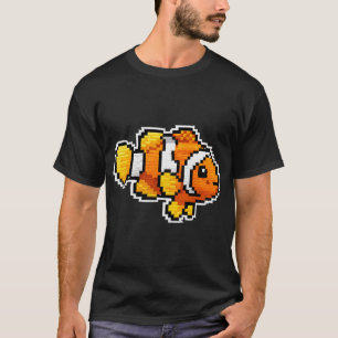 Camiseta Palhaço Clássico - Estilo de Bordado de Barbatana